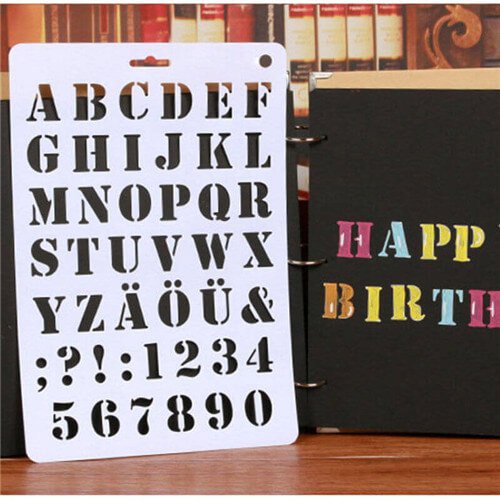 Nice Letter Alphabet Number Stencils Painting Scrapbooking