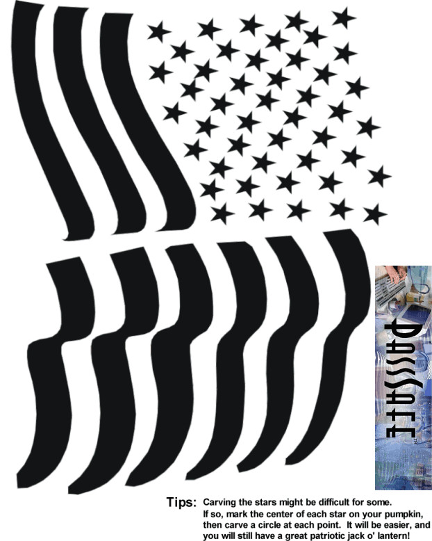 American flag cutout template