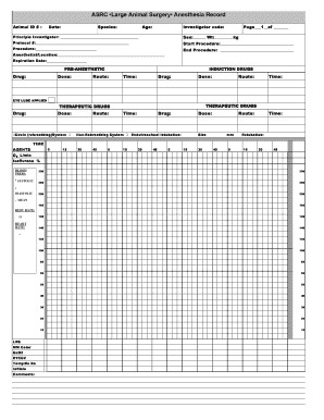 anesthesia record template excel OurClipart