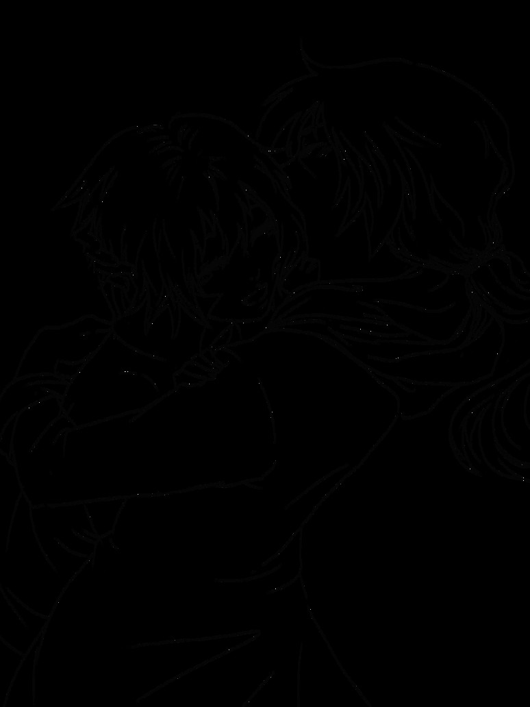 Anime Couple Outline Coloring Pages
