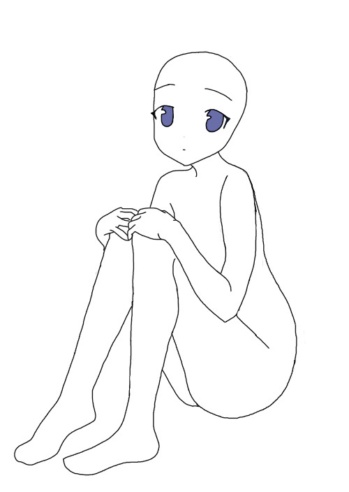 Anime Girl Sit Base by Metalcookie528 on DeviantArt