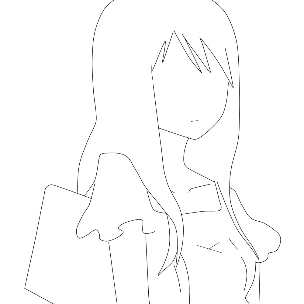 FREE line art Feel free to use Anime girl by