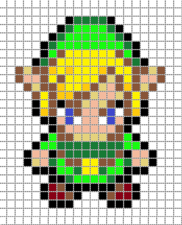 Link Pixel Art 2 Grid by Matbox99 on DeviantArt