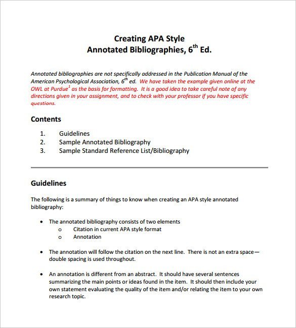 7 Annotated Bibliography Templates – Free Word & PDF