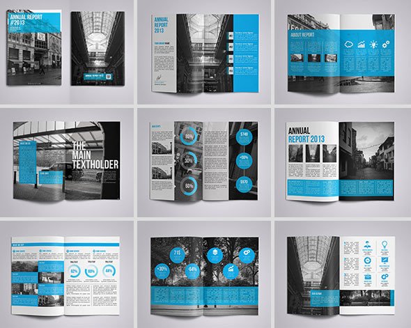 40 Best Corporate InDesign Annual Report Templates – Bashooka