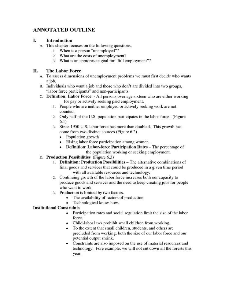 annotated outline Google Search college