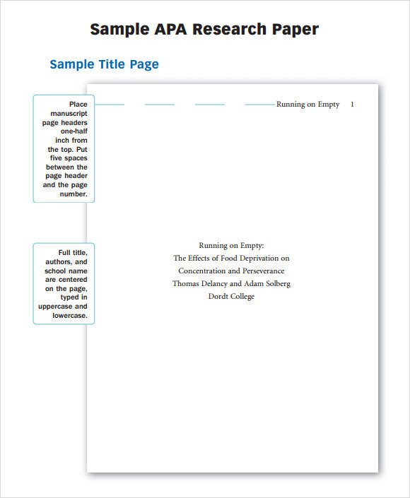 Research Paper Outline Template 9 Download Free