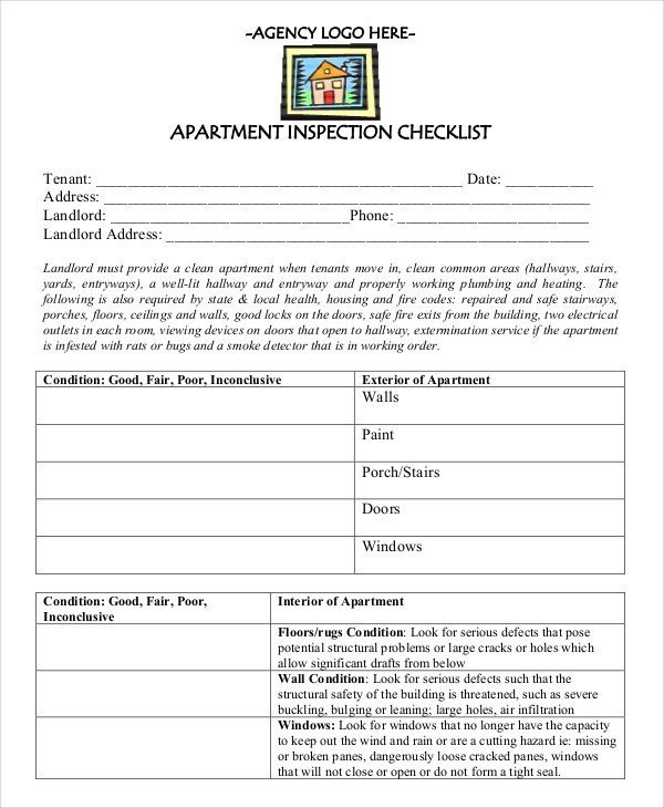 Apartment Maintenance Checklist Nice Apartement