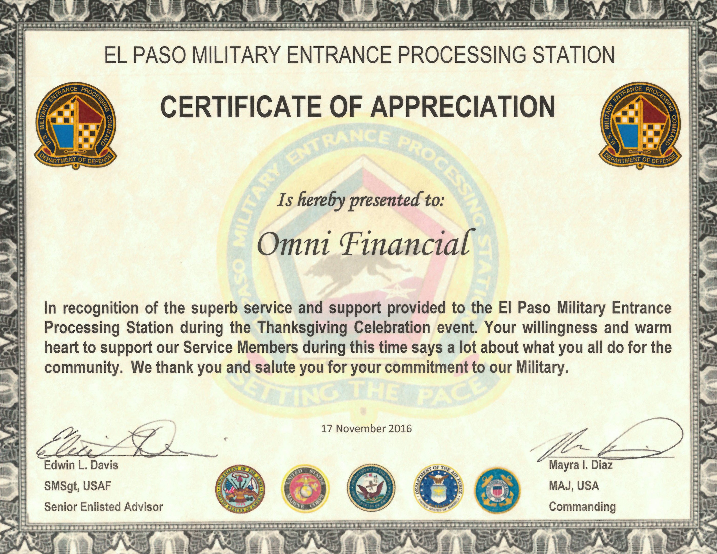 Omni Military Loans in El Paso TX