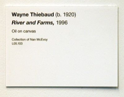 Wayne Thiebaud Rivers and Farms De Young Museum
