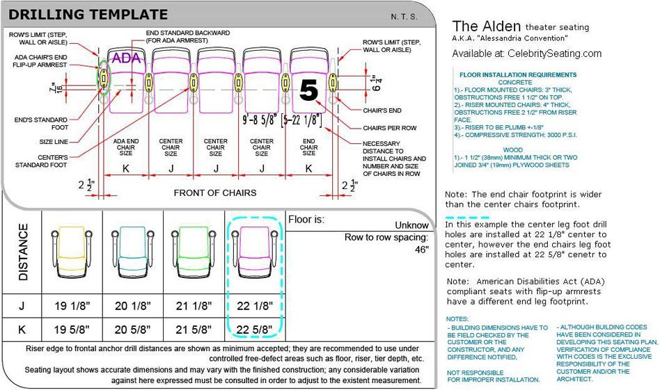 Alden Theater Seating Specification Page Auditorium