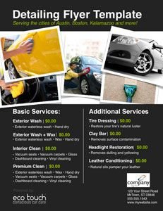 Auto detailing flyer and template car detailing