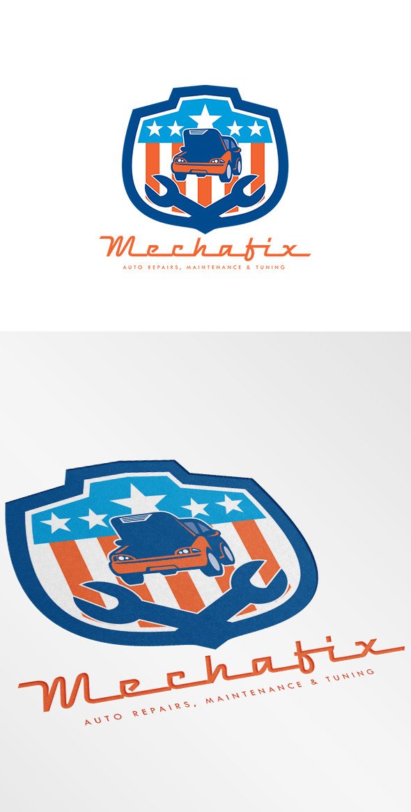 Mechafix Car Auto Repairs Logo Logo Templates on