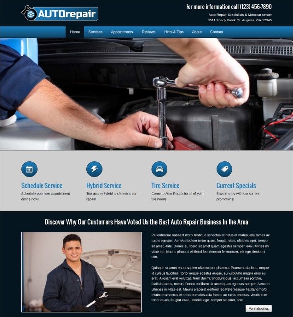 25 Auto Repair Website Themes & Template