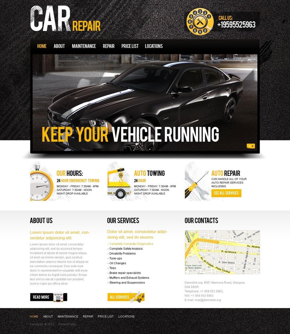 Car Repair Website Template