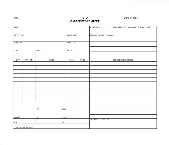 Order Template – 20 Free Word Excel PDF Documents