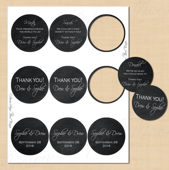 Chalkboard Round Labels 2 5 Text Editable Printable