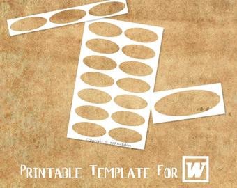 Oval labels template