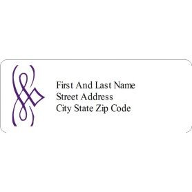 Templates Purple Design Address Labels 30 per sheet