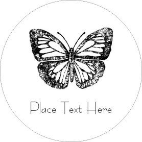 Templates Butterfly Print to the Edge Round Labels 12