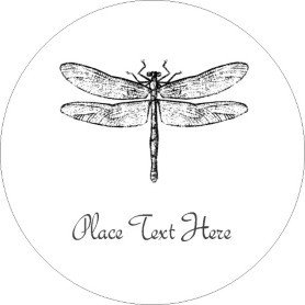Templates Dragonfly Print to the Edge Round Labels 12