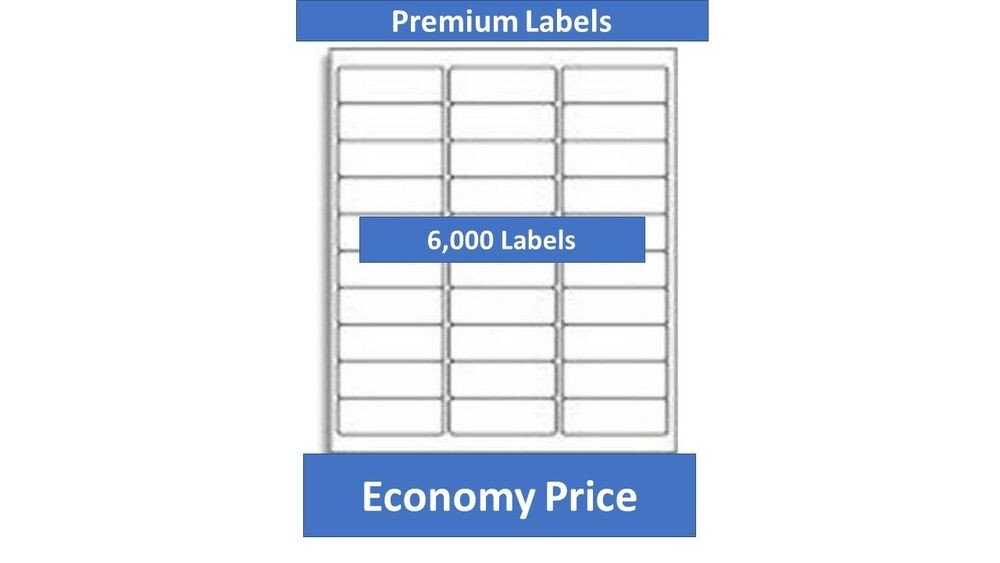 6000 Laser Ink Jet Labels 30up Address patible with