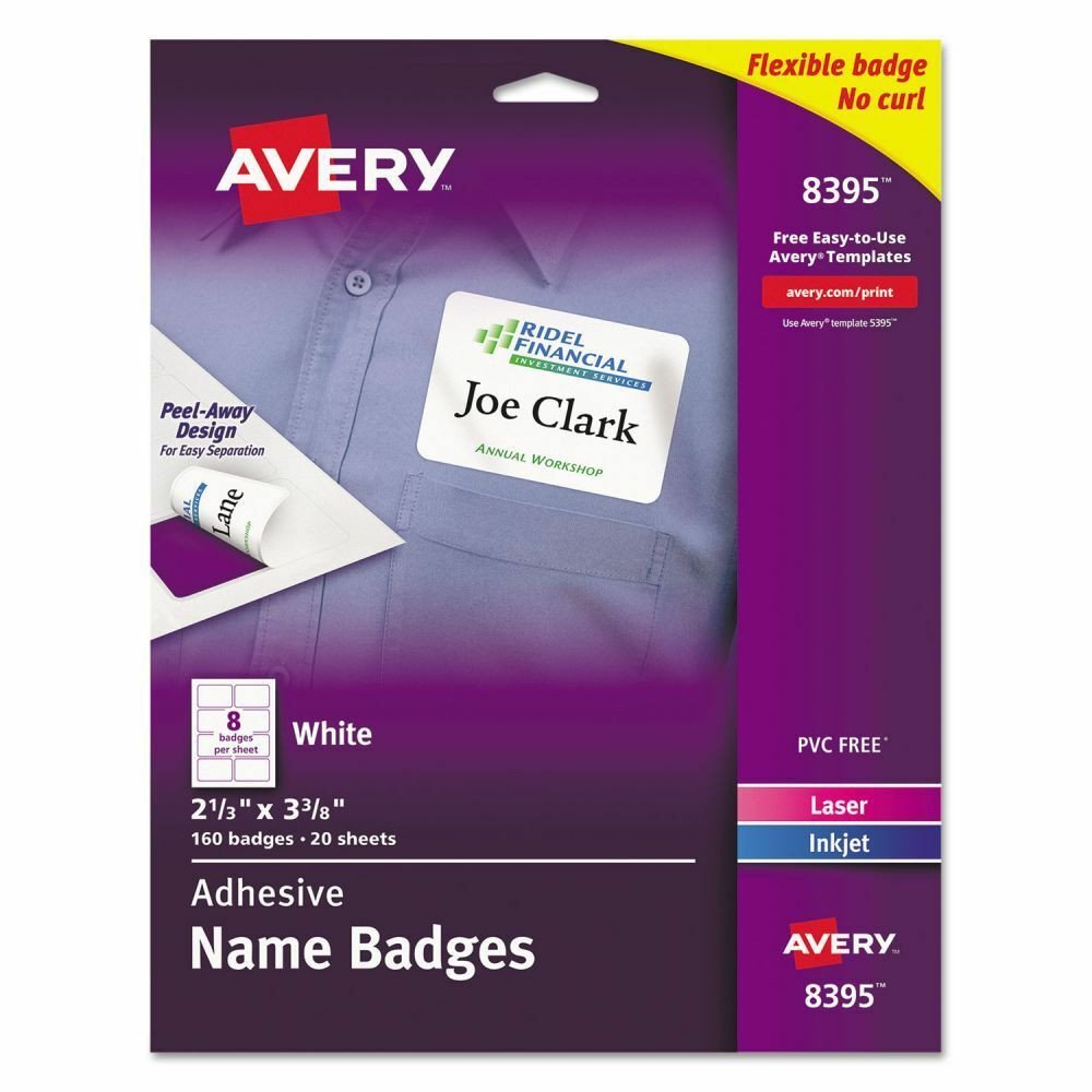 Avery Adhesive Name Tags AVE8395