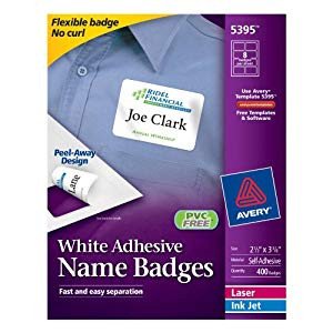 5395 Template Avery Adhesive Name Badges 2 33 x 3 38