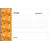 Templates Autumn Colors Recipe Card on Postcards 2 per