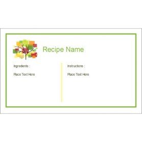 Templates Family Reunion Recipe Cards with Tree 3 per