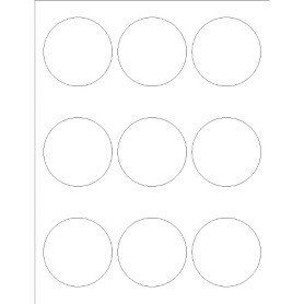 Templates Glossy Print to the Edge Round Labels 9 per
