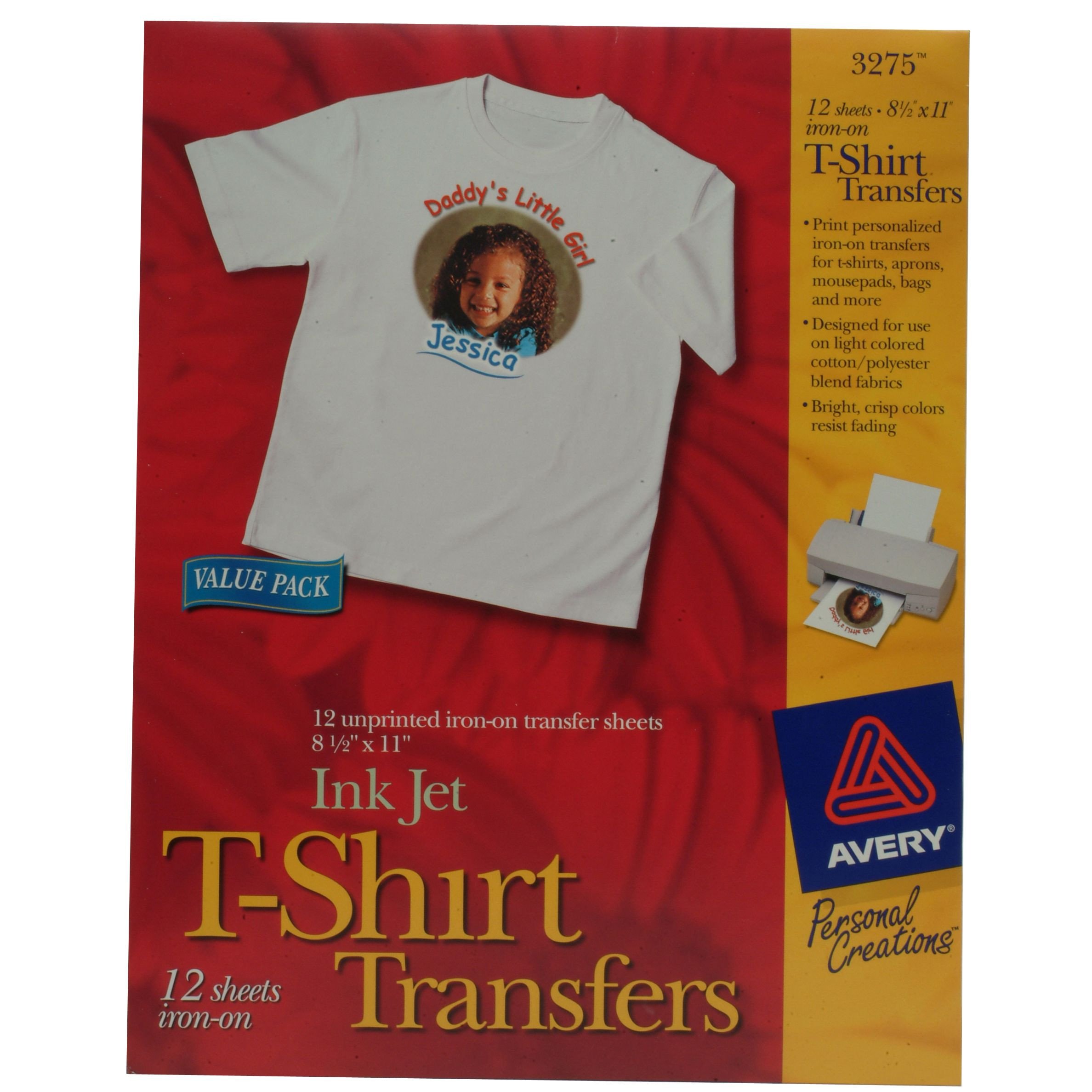 Avery T shirt Transfers Inkjet 12 Sheet