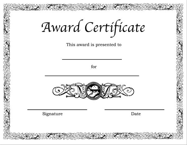 Printable Award Certificate Templates