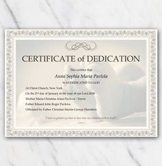 baptism certificates free