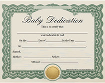 fancy printable baby dedication certificate