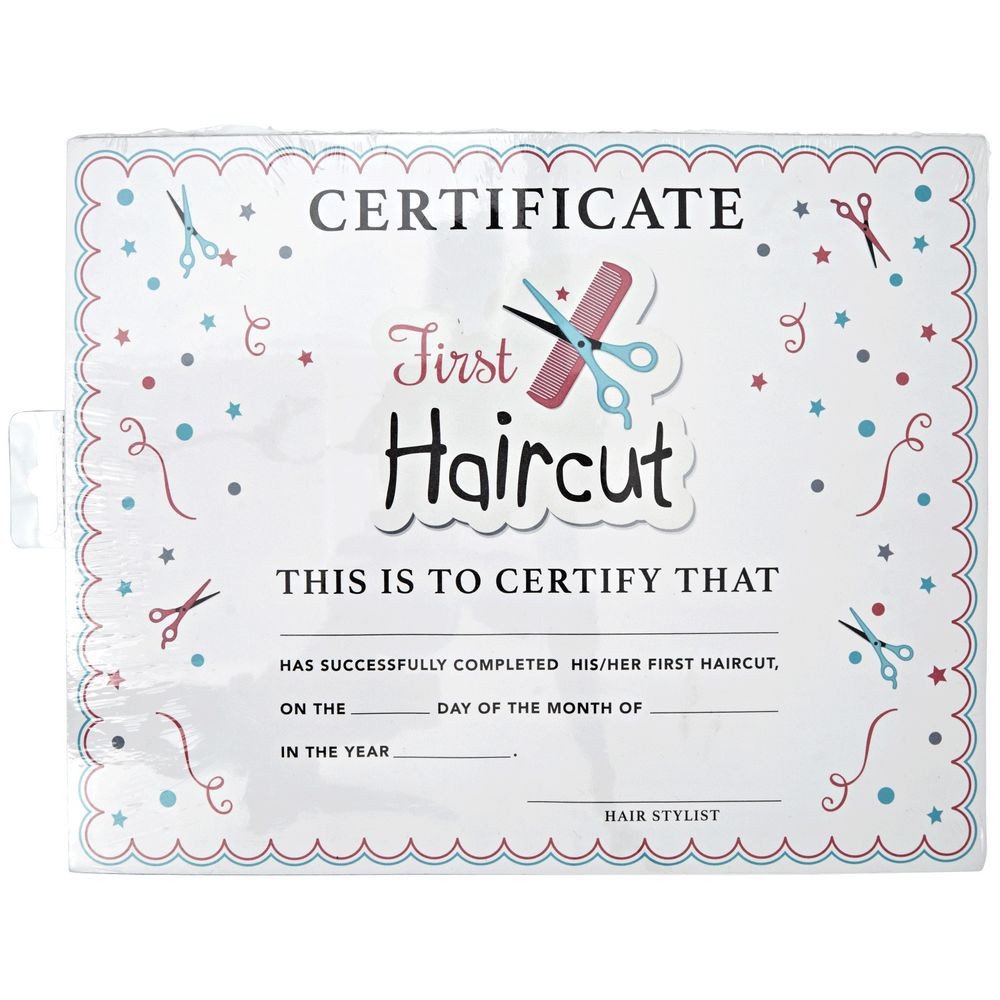 Salon Care My First Haircut Certificate