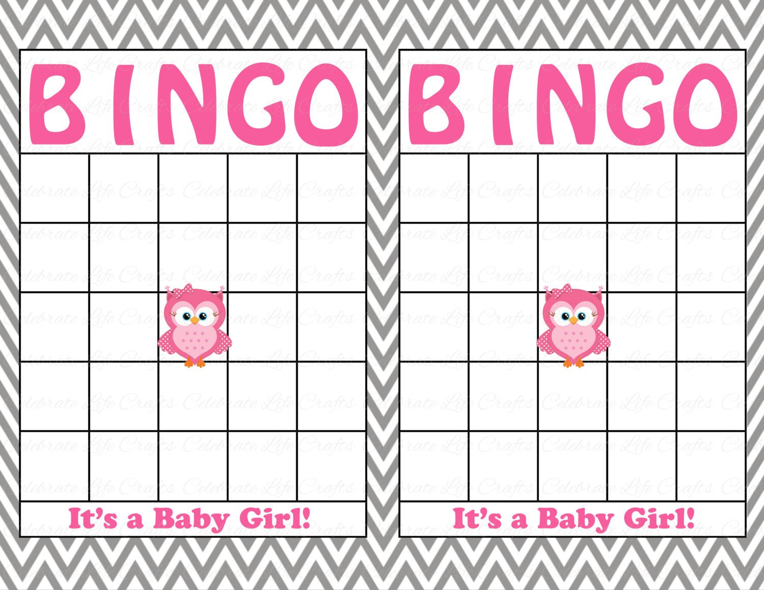 Blank Baby Shower Bingo Cards Printable Party Baby Boy