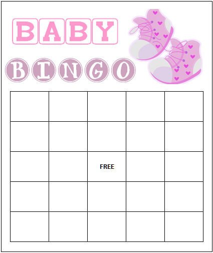 Free and Printable Baby Shower Bingo Card