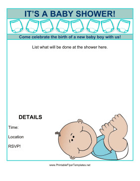 Baby Shower Flyer Boy