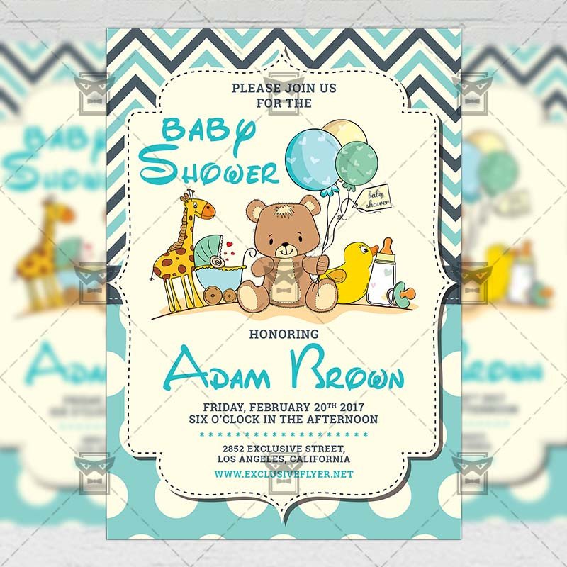 Baby Shower – Kids A5 Flyer Template