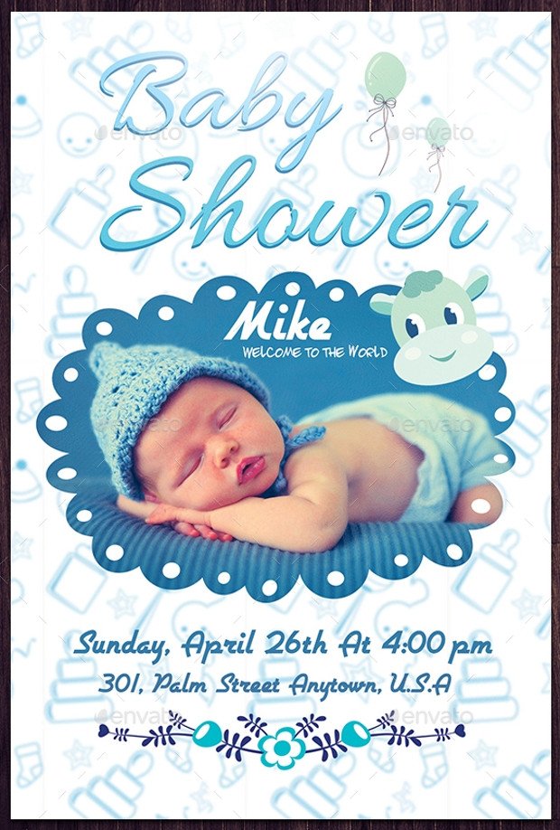 16 Baby Shower Flyer Templates Printable PSD AI