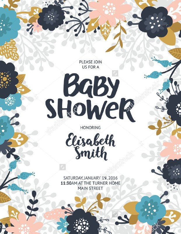 16 Baby Shower Flyer Templates Printable PSD AI