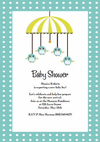 Printable Baby Shower Invitation Templates Baby Birdy Mobile