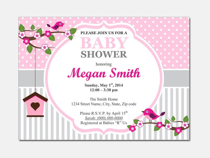 Free Editable Baby Shower Invitations Templates Party XYZ