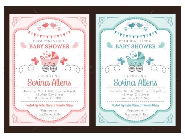 25 Sample Printable Baby Shower Invitation Templates