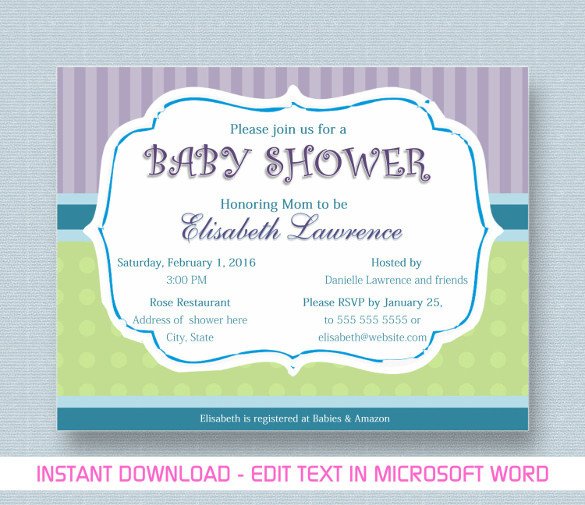 Baby Shower Invitation Template 29 Free PSD Vector EPS