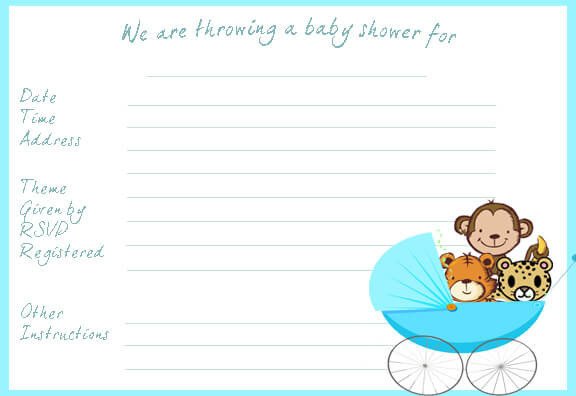 Baby Shower Invitation Templates Word