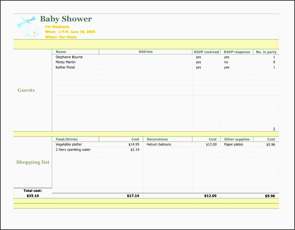 6 Baby Shower Planner Printable SampleTemplatess