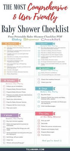 baby shower checklist to help plan the perfect baby shower