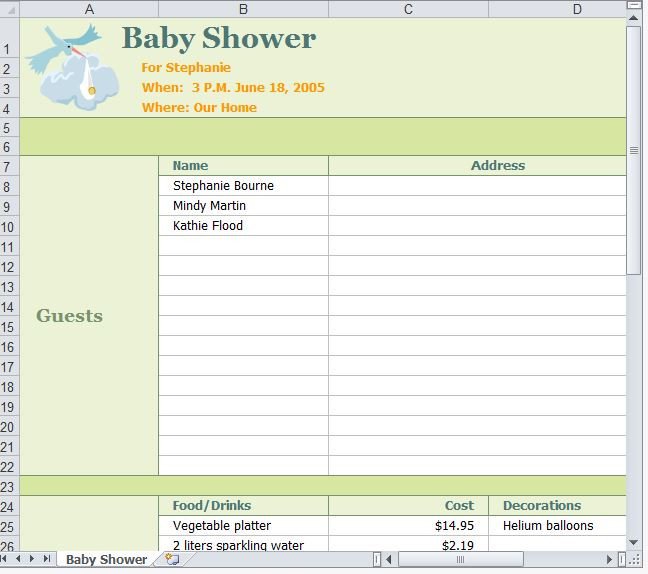 Baby Shower Planner